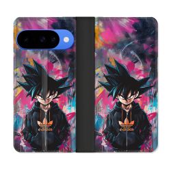 Housse cuir portefeuille Pour Google Pixel 10 Street Art Sangoku