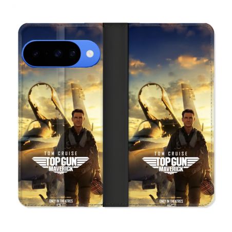 Housse cuir portefeuille Pour Google Pixel 10 Top Gun