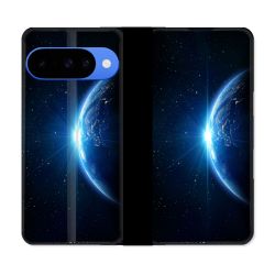 Housse cuir portefeuille Pour Google Pixel 10 Univers Planete Terre