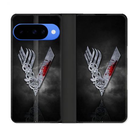 Housse cuir portefeuille Pour Google Pixel 10 Viking