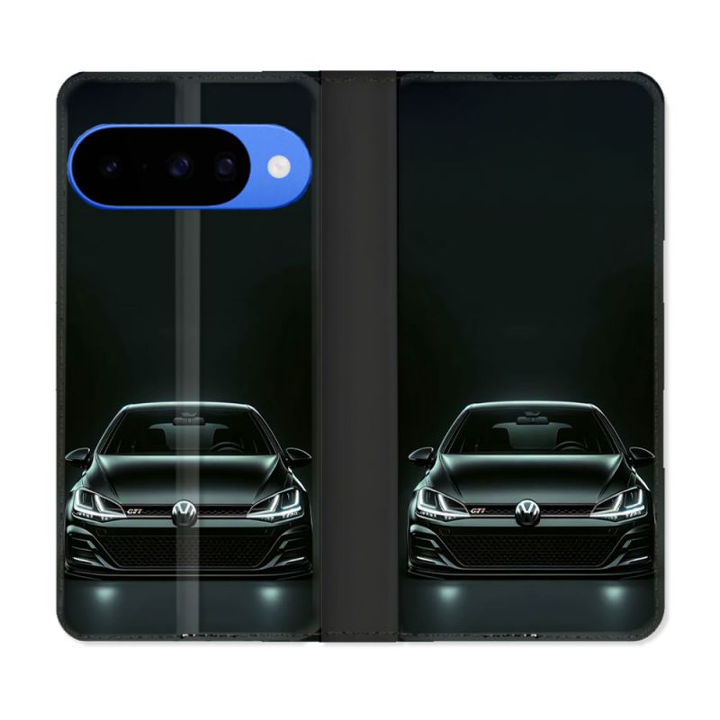 Housse cuir portefeuille Pour Google Pixel 10 Volkwagen Golf GTI