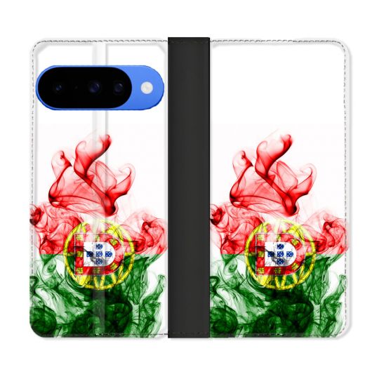 Housse cuir portefeuille Pour Google Pixel 10 Voyage Portugal Flamme