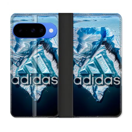 Housse cuir portefeuille Pour Google Pixel 10 Pro Adidas Iceberg