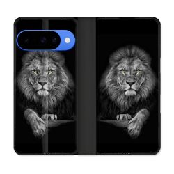Housse cuir portefeuille Pour Google Pixel 10 Pro Animal Lion Majestueux