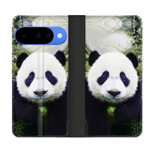 Housse cuir portefeuille Pour Google Pixel 10 Pro Animal Panda Color