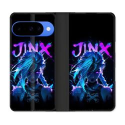 Housse cuir portefeuille Pour Google Pixel 10 Pro Arcane Jinx Night