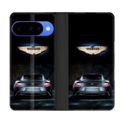 Housse cuir portefeuille Pour Google Pixel 10 Pro Aston Martin