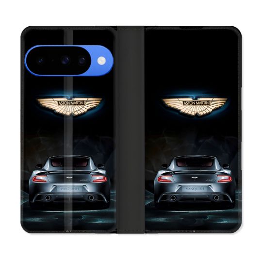 Housse cuir portefeuille Pour Google Pixel 10 Pro Aston Martin