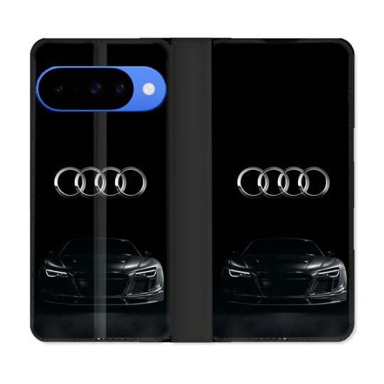 Housse cuir portefeuille Pour Google Pixel 10 Pro Audi