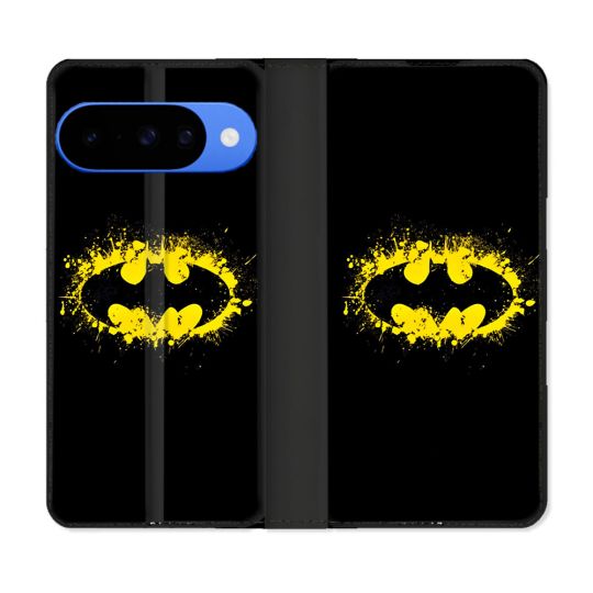 Housse cuir portefeuille Pour Google Pixel 10 Pro Batman Logo