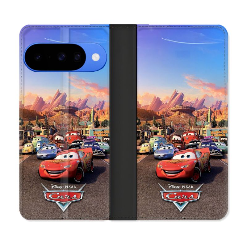 Housse cuir portefeuille Pour Google Pixel 10 Pro Cars Affiche