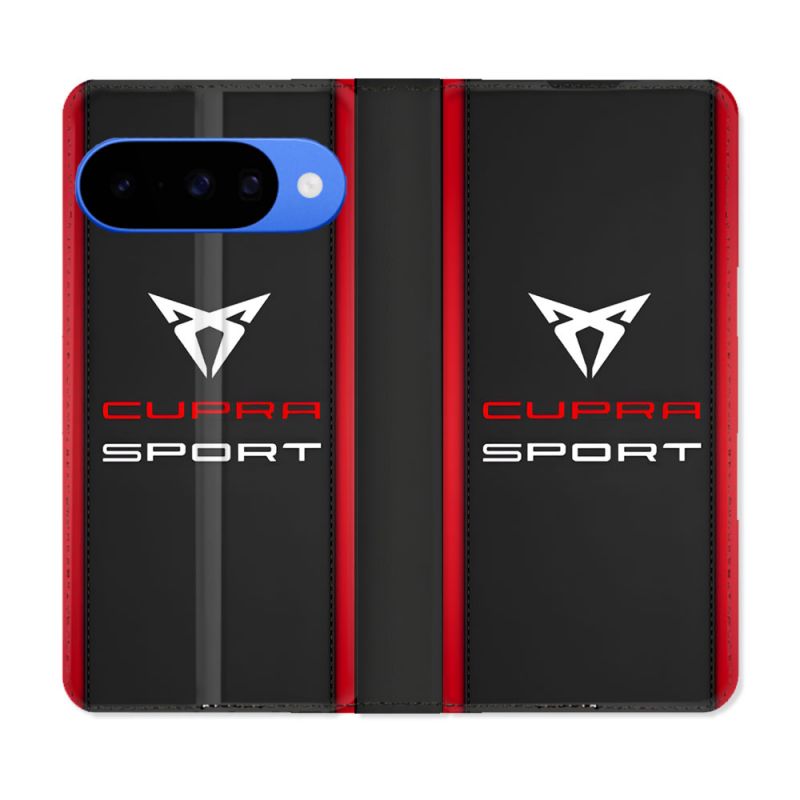 Housse cuir portefeuille Pour Google Pixel 10 Pro Cupra