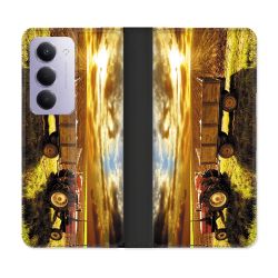 Housse cuir portefeuille Pour Xiaomi Redmi 15 4G Agriculture Tracteur Color