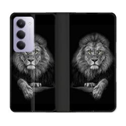 Housse cuir portefeuille Pour Xiaomi Redmi 15 4G Animal Lion Majestueux