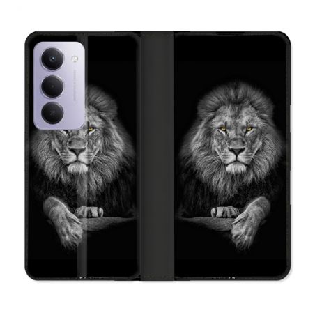 Housse cuir portefeuille Pour Xiaomi Redmi 15 4G Animal Lion Majestueux
