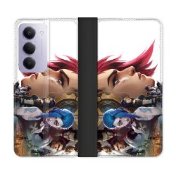 Housse cuir portefeuille Pour Xiaomi Redmi 15 4G Arcane Jinx Sœur