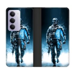 Housse cuir portefeuille Pour Xiaomi Redmi 15 4G Call Of Duty Guerrier