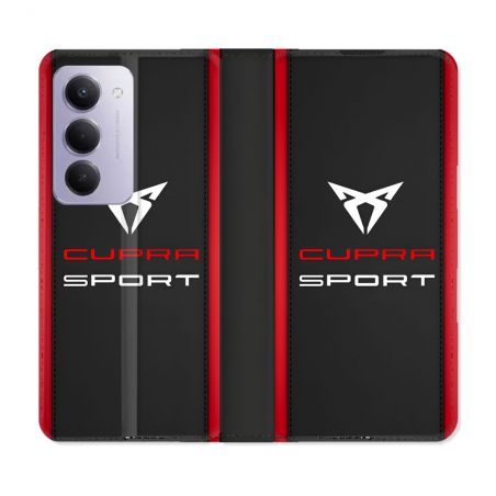 Housse cuir portefeuille Pour Xiaomi Redmi 15 4G Cupra