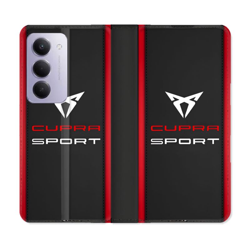 Housse cuir portefeuille Pour Xiaomi Redmi 15 4G Cupra