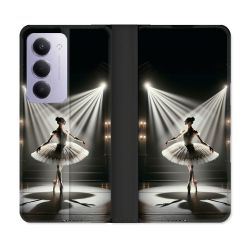 Housse cuir portefeuille Pour Xiaomi Redmi 15 4G Danseuse Lumière