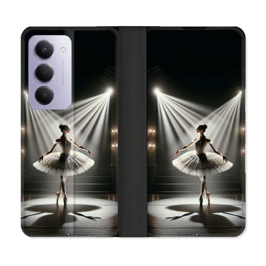 Housse cuir portefeuille Pour Xiaomi Redmi 15 4G Danseuse Lumière