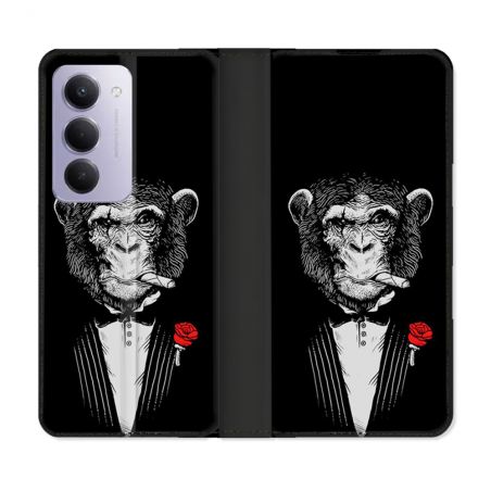 Housse cuir portefeuille Pour Xiaomi Redmi 15 4G Decale Singe Mafia