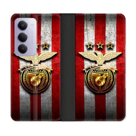 Housse cuir portefeuille Pour Xiaomi Redmi 15 4G Foot Benfica
