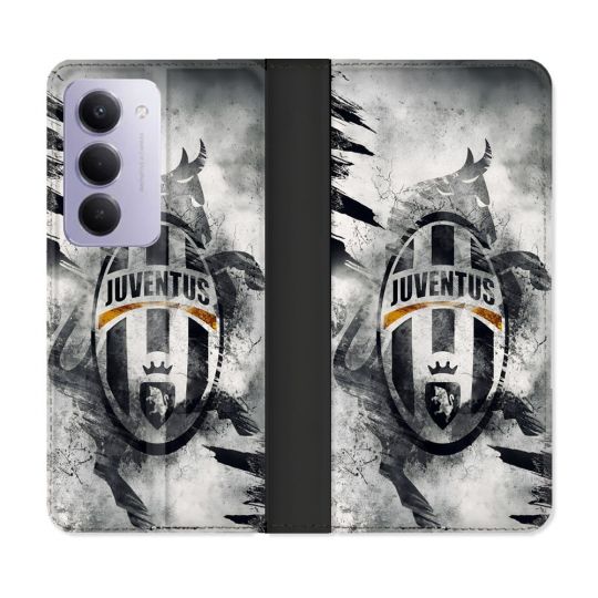 Housse cuir portefeuille Pour Xiaomi Redmi 15 4G Foot Juventus Turin