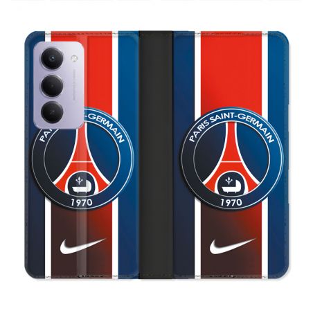 Housse cuir portefeuille Pour Xiaomi Redmi 15 4G Foot PSG 1970