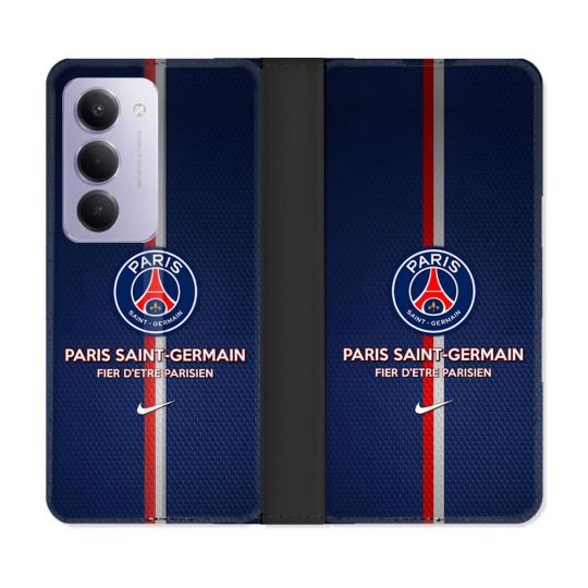 Housse cuir portefeuille Pour Xiaomi Redmi 15 4G Foot PSG Fier