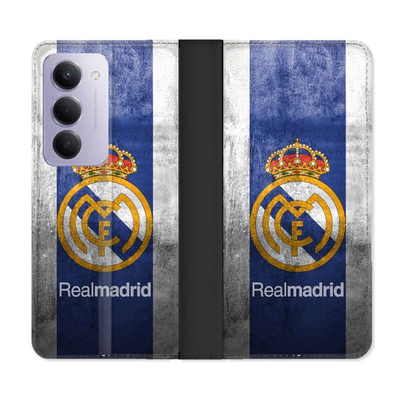 Housse cuir portefeuille Pour Xiaomi Redmi 15 4G Foot Real Madrid