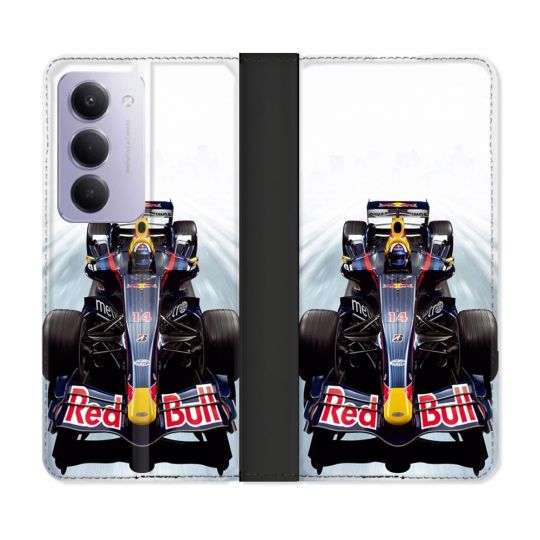 Housse cuir portefeuille Pour Xiaomi Redmi 15 4G Formule 1 F1 Red Bull