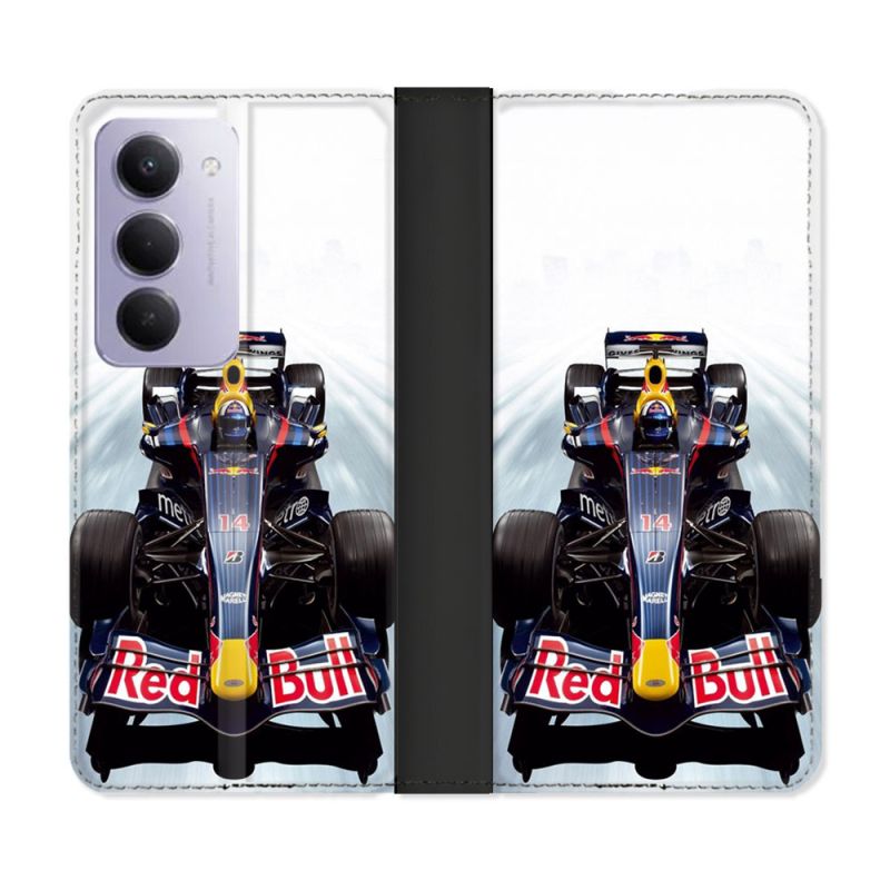 Housse cuir portefeuille Pour Xiaomi Redmi 15 4G Formule 1 F1 Red Bull