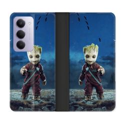 Housse cuir portefeuille Pour Xiaomi Redmi 15 4G Groot Bleu