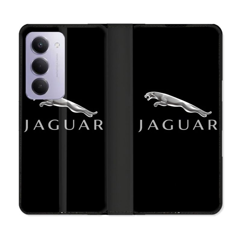 Housse cuir portefeuille Pour Xiaomi Redmi 15 4G Jaguar