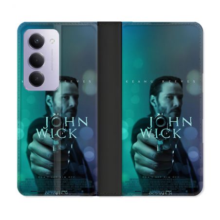 Housse cuir portefeuille Pour Xiaomi Redmi 15 4G John Wick