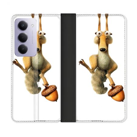 Housse cuir portefeuille Pour Xiaomi Redmi 15 4G L'âge de Glace Scratch Suspendu