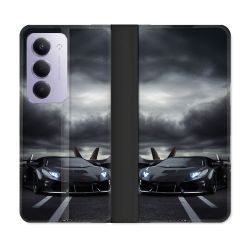 Housse cuir portefeuille Pour Xiaomi Redmi 15 4G Lamborghini Avion