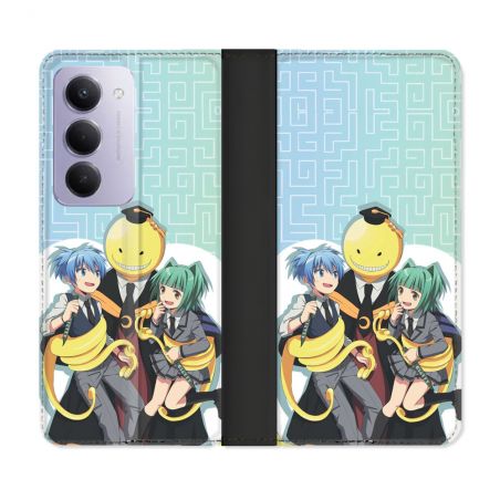 Housse cuir portefeuille Pour Xiaomi Redmi 15 4G Manga Assassination Classroom Kuro Trio