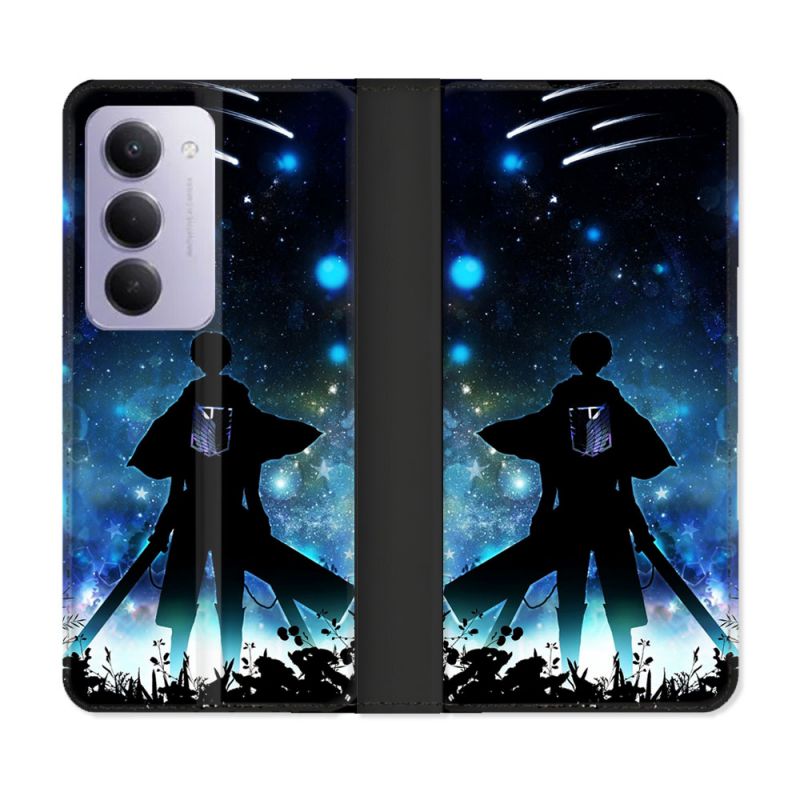 Housse cuir portefeuille Pour Xiaomi Redmi 15 4G Manga Attaque Titans Levi