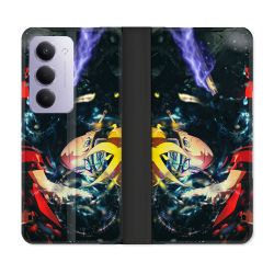 Housse cuir portefeuille Pour Xiaomi Redmi 15 4G Manga Boruto Eclair