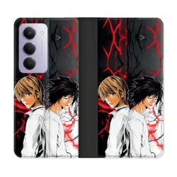 Housse cuir portefeuille Pour Xiaomi Redmi 15 4G Manga Death Note Duo