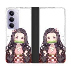 Housse cuir portefeuille Pour Xiaomi Redmi 15 4G Manga Demon Slayer Nezuko