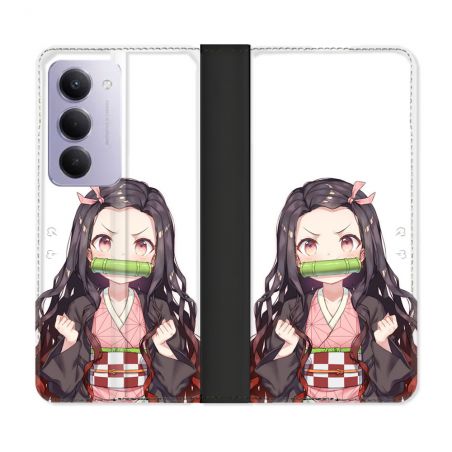 Housse cuir portefeuille Pour Xiaomi Redmi 15 4G Manga Demon Slayer Nezuko