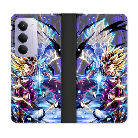 Housse cuir portefeuille Pour Xiaomi Redmi 15 4G Manga Dragon Ball Sangohan Duo