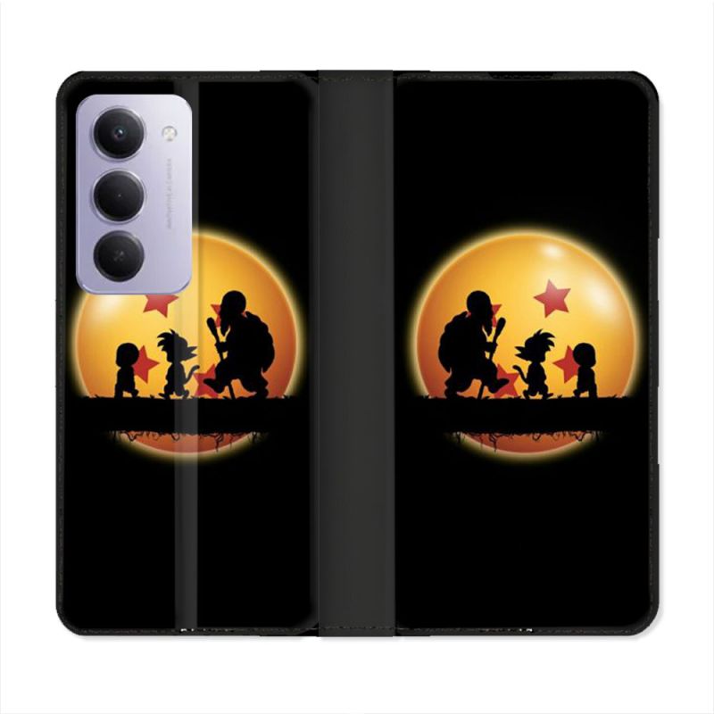 Housse cuir portefeuille Pour Xiaomi Redmi 15 4G Manga Dragon Ball Vintage