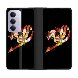 Housse cuir portefeuille Pour Xiaomi Redmi 15 4G Manga Fairy Tail Logo Noir