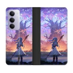 Housse cuir portefeuille Pour Xiaomi Redmi 15 4G Manga Frieren
