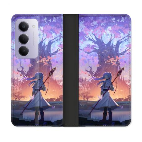 Housse cuir portefeuille Pour Xiaomi Redmi 15 4G Manga Frieren