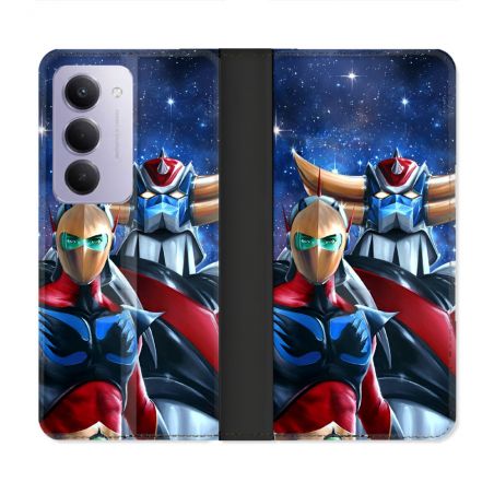 Housse cuir portefeuille Pour Xiaomi Redmi 15 4G Manga Goldorak